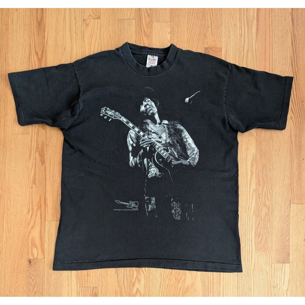 Vintage Jimi James Marshall Hendrix Faded Memorial Band Guitarist T-Shirt XL USA
